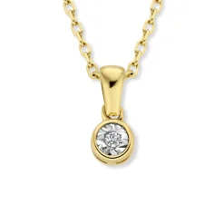 Isabel Bernard De la Paix Inaya 14 karaat gouden collier met diamant 0.01 karaat Clearance