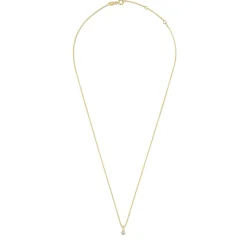 Isabel Bernard De la Paix Inaya 14 karaat gouden collier met diamant 0.01 karaat Clearance