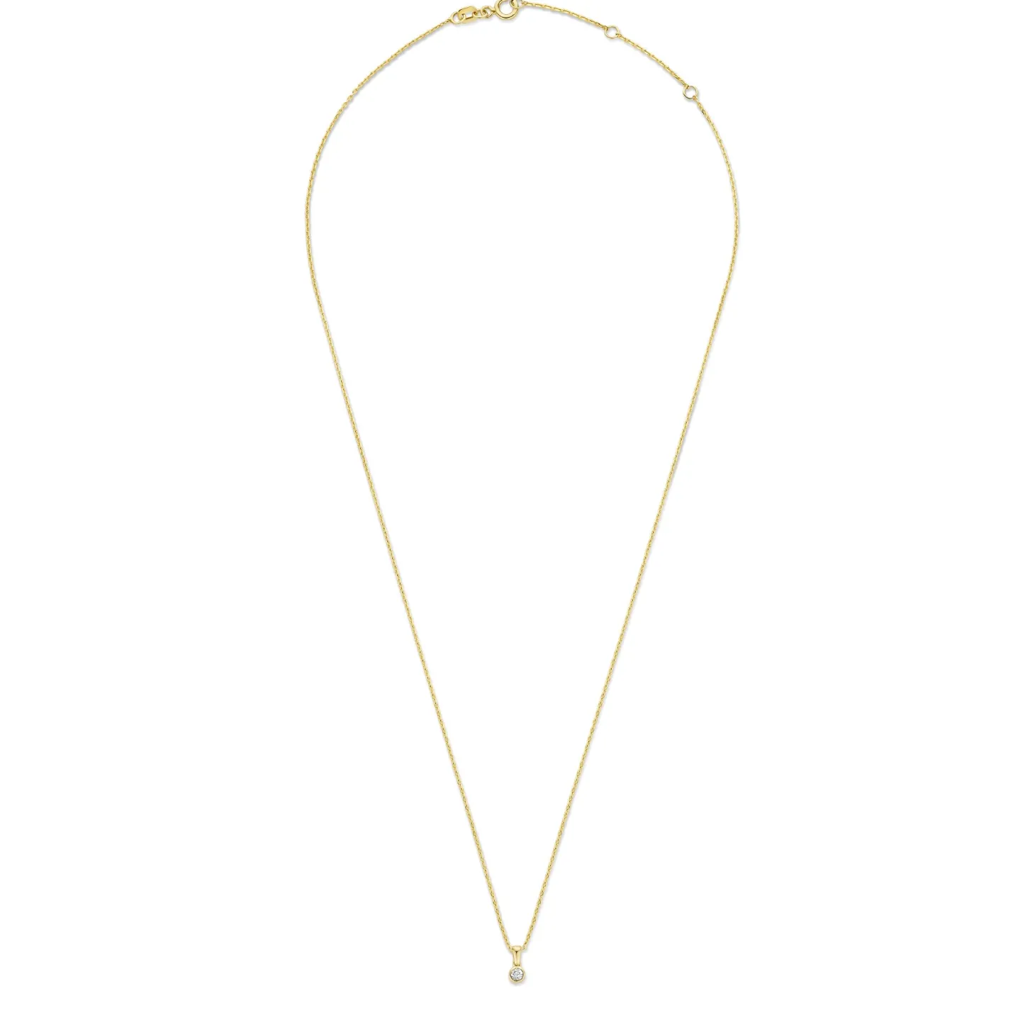 Isabel Bernard De la Paix Inaya 14 karaat gouden collier met diamant 0.01 karaat Clearance
