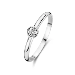 Isabel Bernard De la Paix Inaya 14 karaat witgouden ring met diamant 0.03 karaat Sale