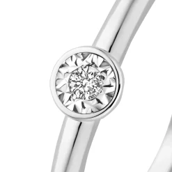 Isabel Bernard De la Paix Inaya 14 karaat witgouden ring met diamant 0.03 karaat Sale