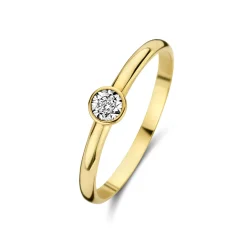 Isabel Bernard De la Paix Inaya 14 karaat gouden ring met diamant 0.02 karaat Flash Sale