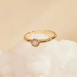 Isabel Bernard De la Paix Inaya 14 karaat gouden ring met diamant 0.02 karaat Flash Sale
