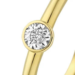 Isabel Bernard De la Paix Inaya 14 karaat gouden ring met diamant 0.02 karaat Flash Sale