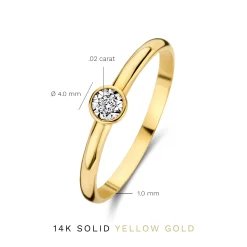 Isabel Bernard De la Paix Inaya 14 karaat gouden ring met diamant 0.02 karaat Flash Sale