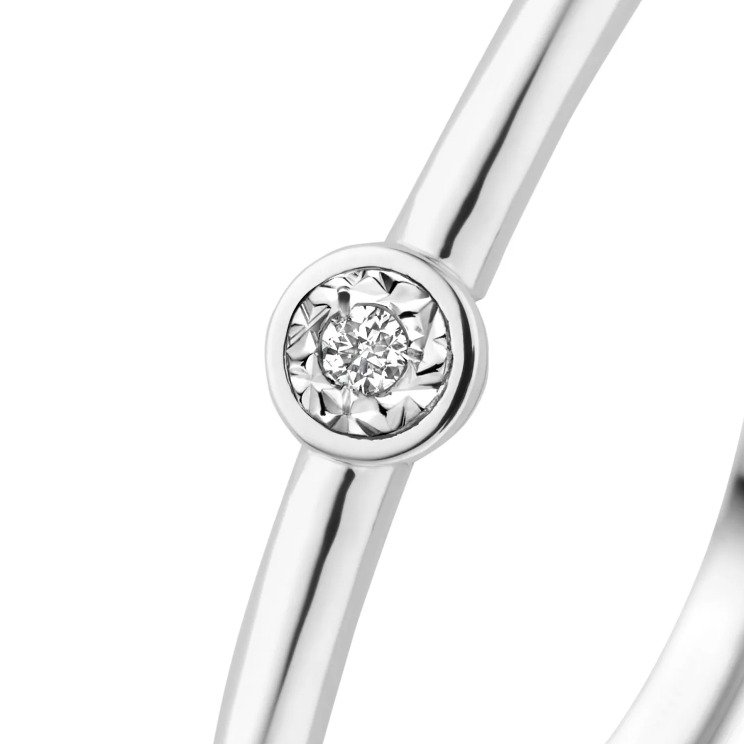 Isabel Bernard De la Paix Inaya 14 karaat witgouden ring met diamant 0.01 karaat Sale