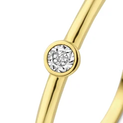 Isabel Bernard De la Paix Inaya 14 karaat gouden ring met diamant 0.01 karaat Best