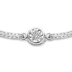 Isabel Bernard De la Paix Inaya 14 karaat witgouden armband met diamant 0.02 karaat Cheap