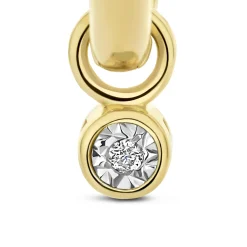 Isabel Bernard De la Paix Inaya 14 karaat gouden creolen met diamant 0.02 karaat Cheap