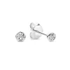Isabel Bernard De la Paix Inaya 14 karaat witgouden oorknoppen met diamant 0.02 karaat Sale