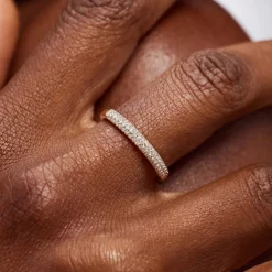 Isabel Bernard De la Paix Laure 14 karaat gouden ring met diamant 0.22 karaat Discount