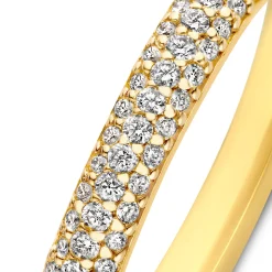 Isabel Bernard De la Paix Laure 14 karaat gouden ring met diamant 0.22 karaat Discount