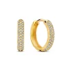 Isabel Bernard De la Paix Laure 14 karaat gouden creolen met diamant 0.25 karaat Store