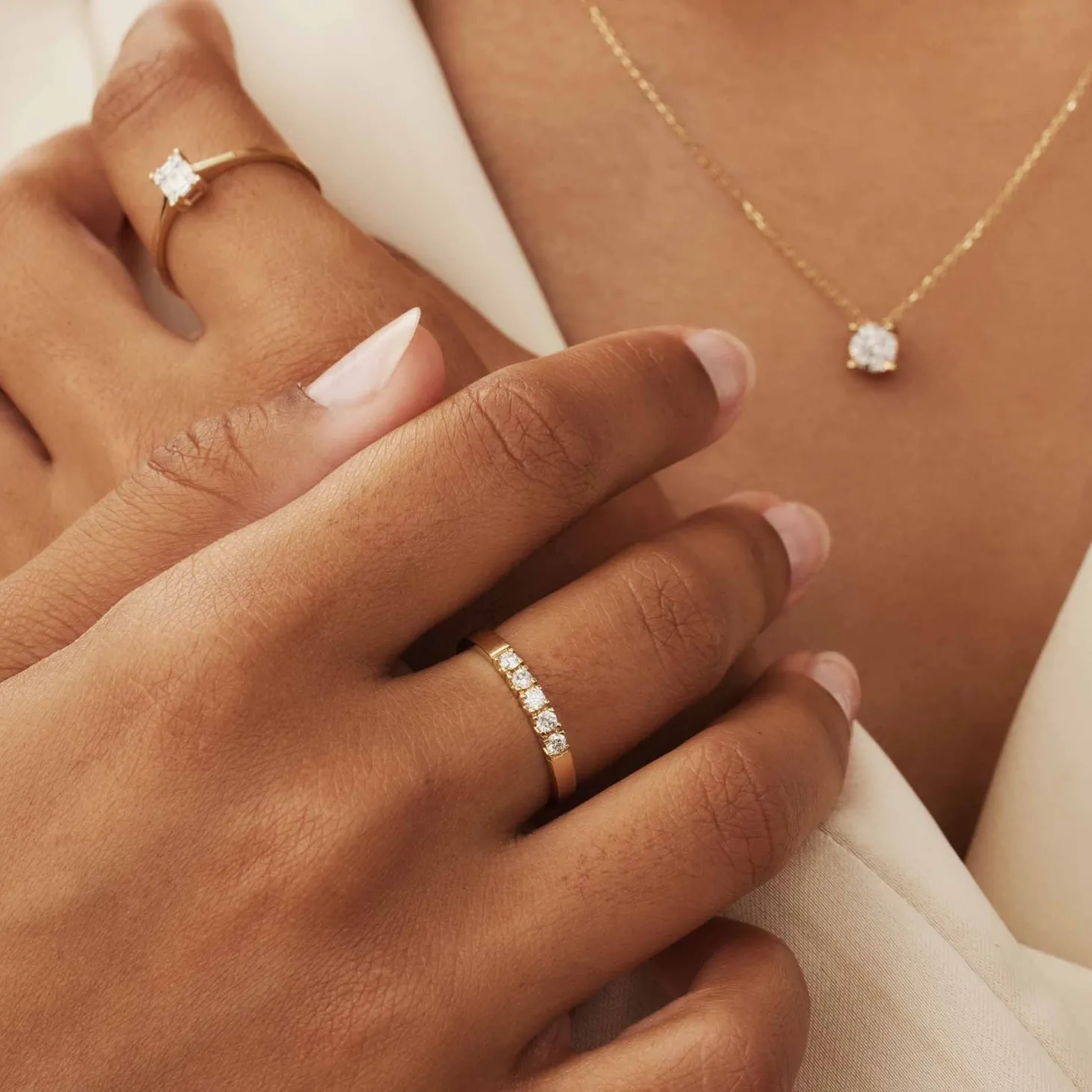 Isabel Bernard De la Paix Madeline 14 karaat gouden ring met diamant 0.20 karaat Cheap
