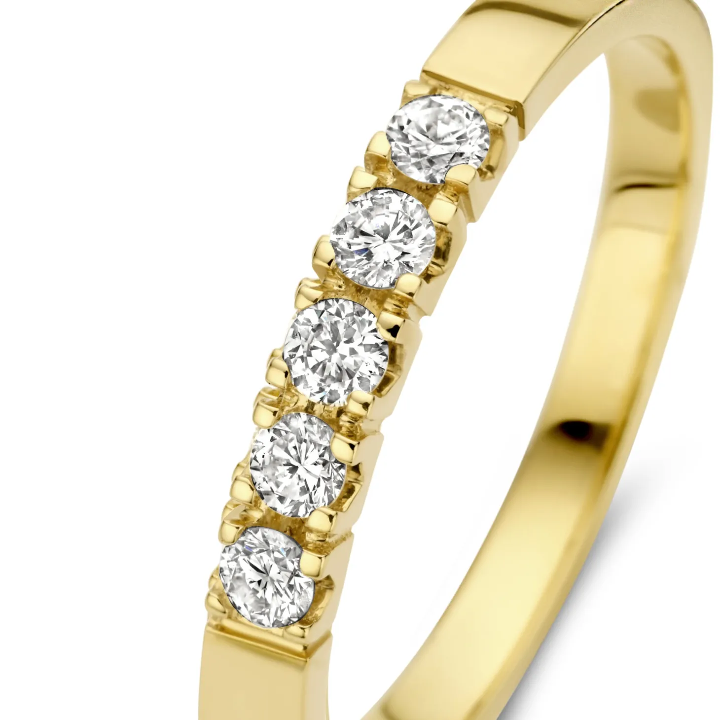 Isabel Bernard De la Paix Madeline 14 karaat gouden ring met diamant 0.20 karaat Cheap