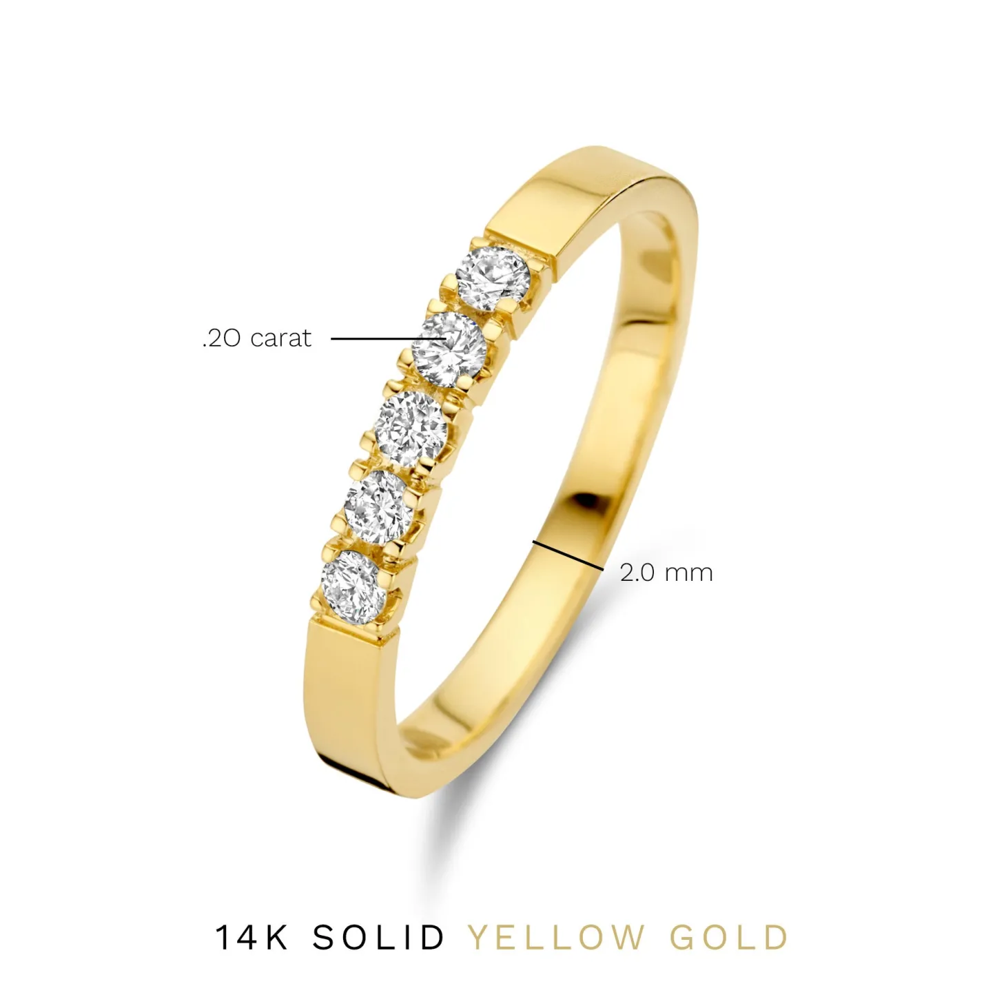 Isabel Bernard De la Paix Madeline 14 karaat gouden ring met diamant 0.20 karaat Cheap