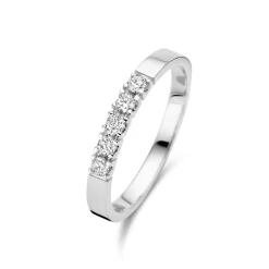 Isabel Bernard De la Paix Madeline 14 karaat witgouden ring met diamant 0.20 karaat Outlet