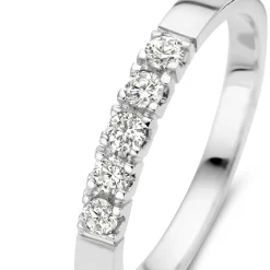Isabel Bernard De la Paix Madeline 14 karaat witgouden ring met diamant 0.20 karaat Outlet