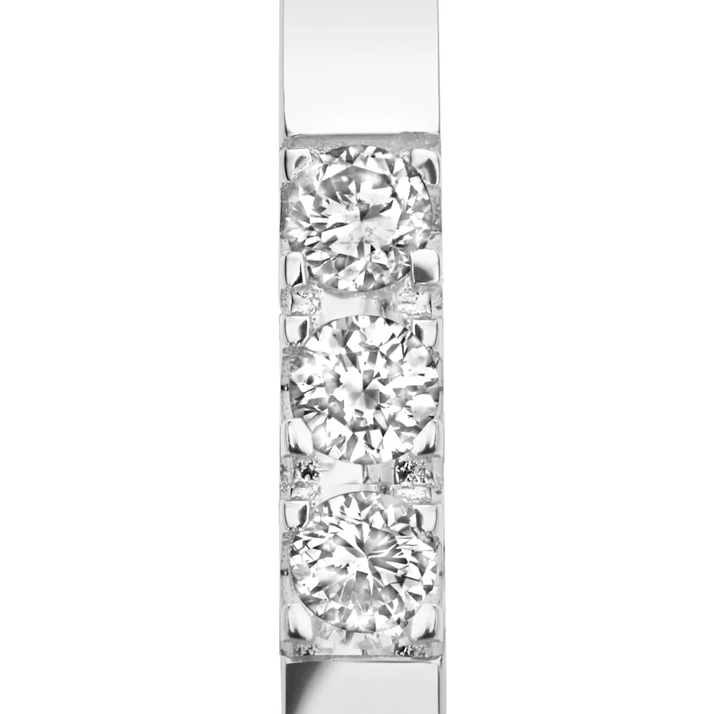 Isabel Bernard De la Paix Madeline 14 karaat witgouden creolen met diamant 0.15 karaat Store