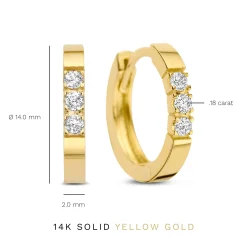 Isabel Bernard De la Paix Madeline 14 karaat gouden creolen met diamant 0.15 karaat Shop