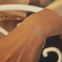 Isabel Bernard De la Paix Madeline 14 karaat gouden tennis armband met diamant 1.08 karaat Cheap