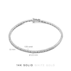 Isabel Bernard De la Paix Madeline 14 karaat witgouden tennis armband met diamant 1.08 karaat Shop