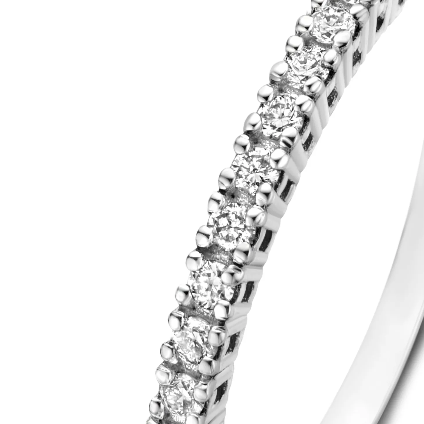 Isabel Bernard De la Paix Madeline 14 karaat witgouden ring met diamant 0.14 karaat New