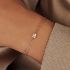 Isabel Bernard De la Paix Maxime 14 karaat gouden armband met diamant 0.10 karaat Best Sale