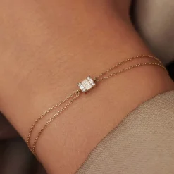 Isabel Bernard De la Paix Maxime 14 karaat gouden armband met diamant 0.10 karaat Best Sale