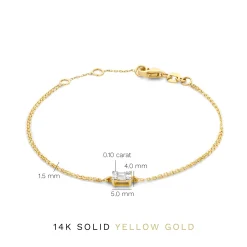 Isabel Bernard De la Paix Maxime 14 karaat gouden armband met diamant 0.10 karaat Best Sale