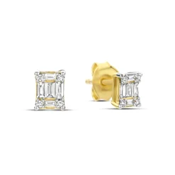 Isabel Bernard De la Paix Maxime 14 karaat gouden oorknoppen met diamant 0.19 karaat Sale