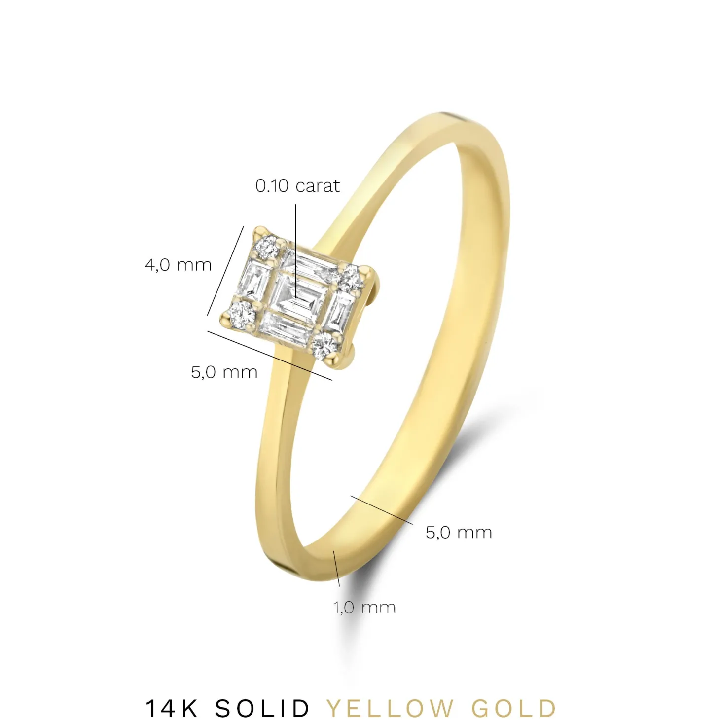 Isabel Bernard De la Paix Maxime 14 karaat gouden ring met diamant 0.10 karaat Best