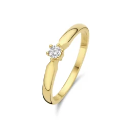 Isabel Bernard De la Paix Sybil 14 karaat gouden ring met diamant 0.10 karaat New