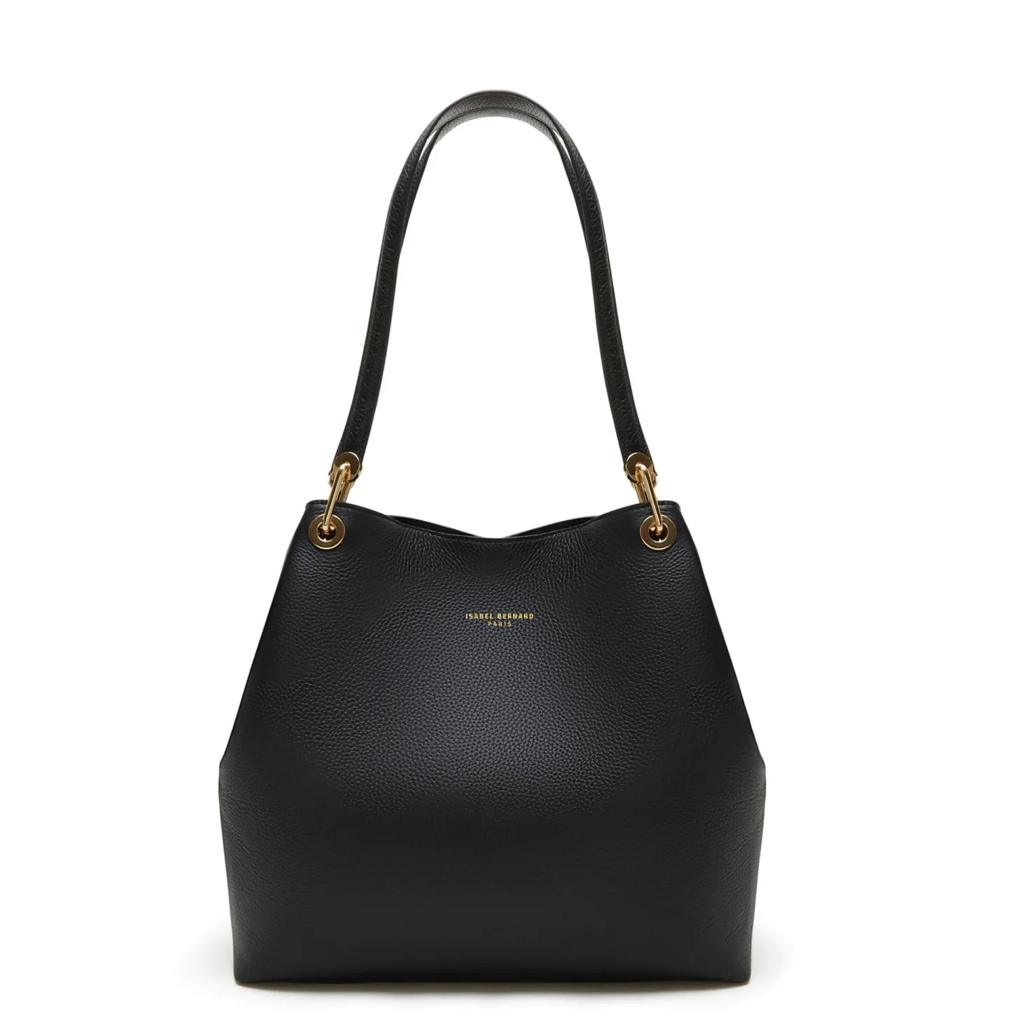 Isabel Bernard Femme Forte Annabelle zwarte leren schoudertas van kalfsleer Store