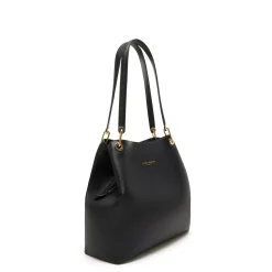 Isabel Bernard Femme Forte Annabelle zwarte leren schoudertas van kalfsleer Store