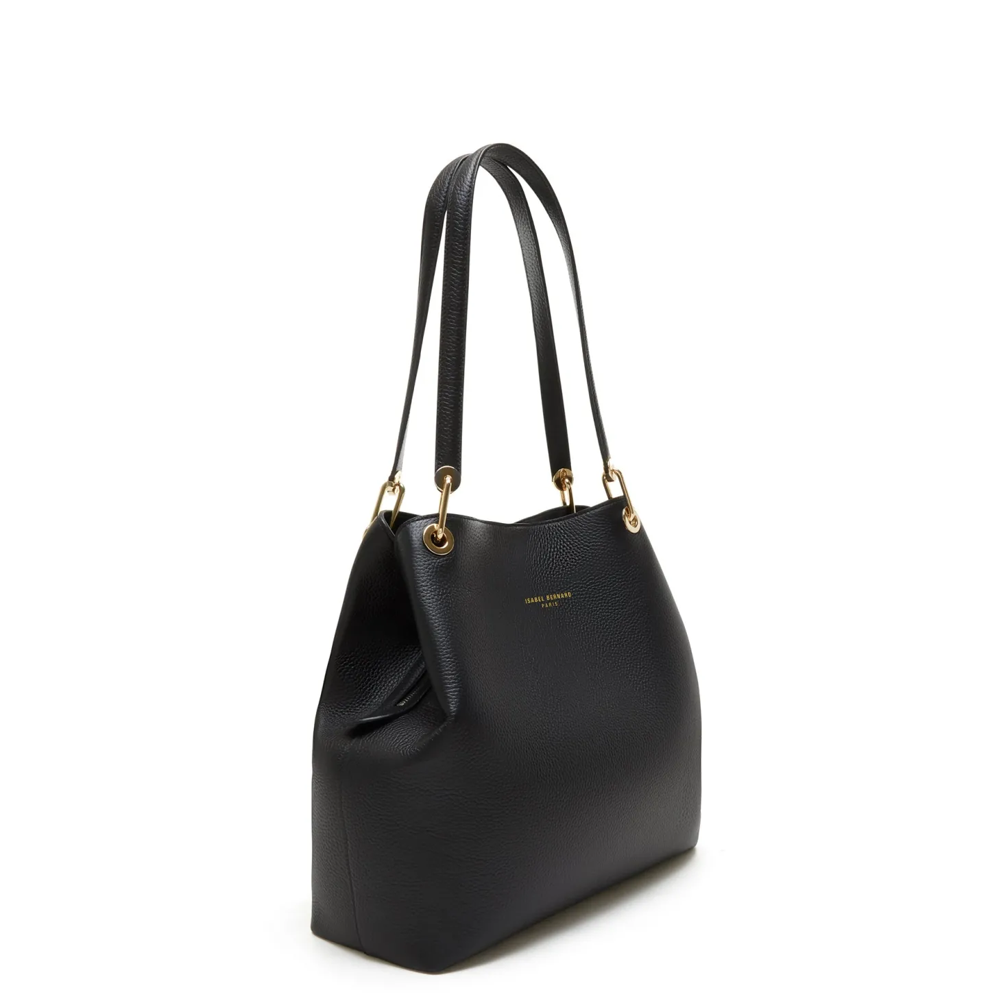 Isabel Bernard Femme Forte Annabelle zwarte leren schoudertas van kalfsleer Store