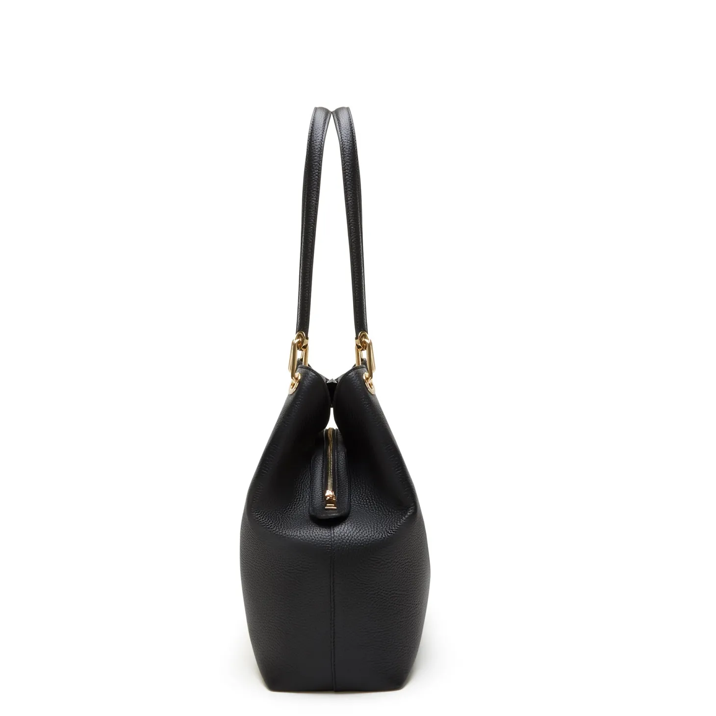 Isabel Bernard Femme Forte Annabelle zwarte leren schoudertas van kalfsleer Store