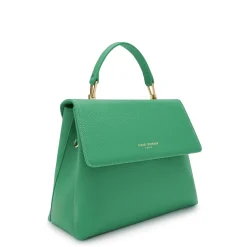 Isabel Bernard Femme Forte Gisel groene leren handtas van kalfsleer Discount