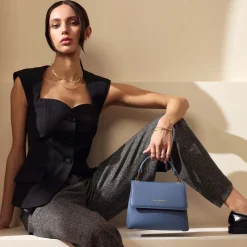 Isabel Bernard Femme Forte Heline blauwe leren handtas van kalfsleer Fashion