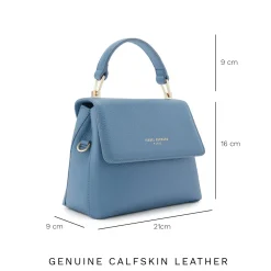 Isabel Bernard Femme Forte Heline blauwe leren handtas van kalfsleer Fashion