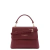 Isabel Bernard Femme Forte Heline bordeaux leren handtas van kalfsleer Sale