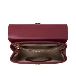 Isabel Bernard Femme Forte Heline bordeaux leren handtas van kalfsleer Sale