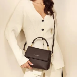 Isabel Bernard Femme Forte Heline bruine leren handtas van kalfsleer Flash Sale