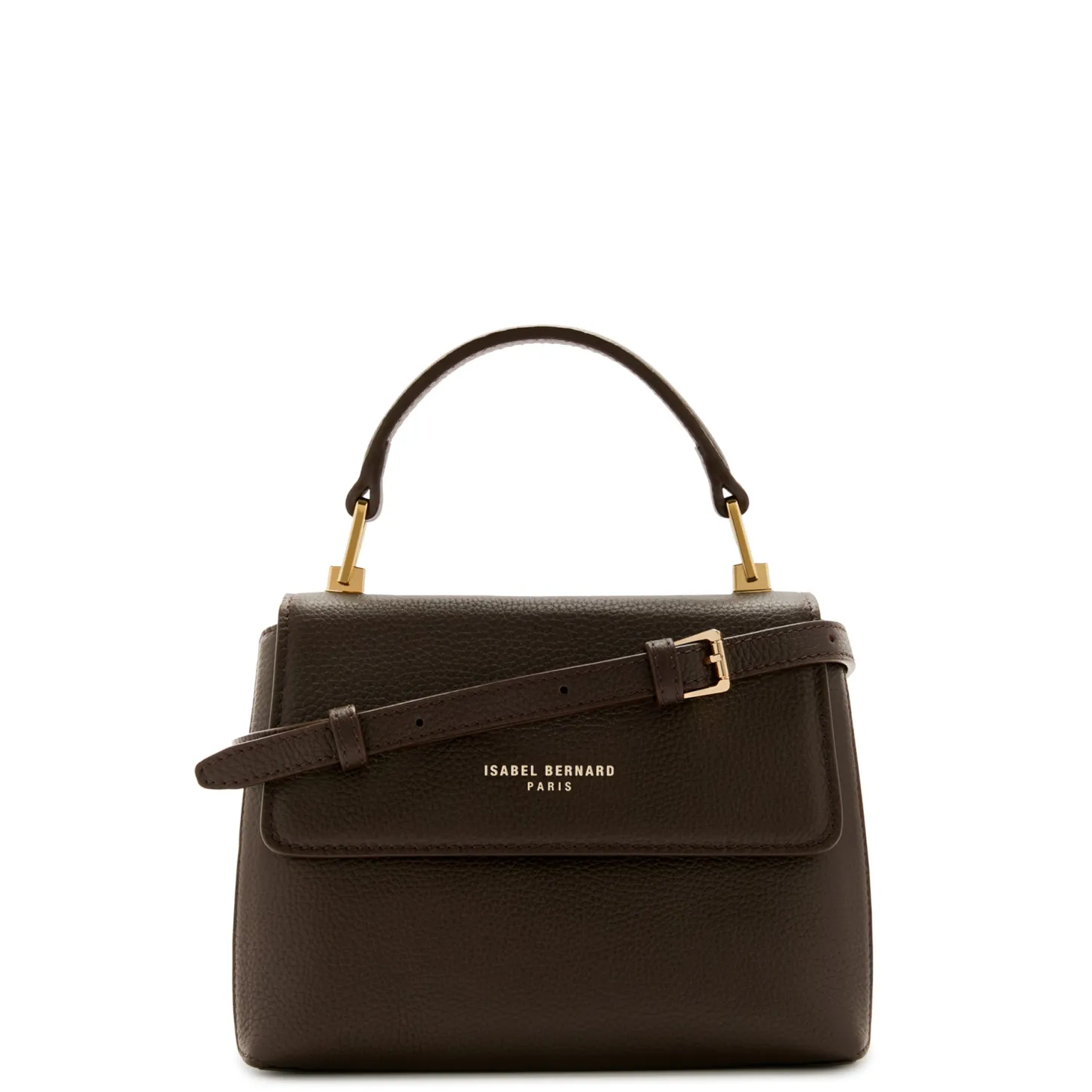 Isabel Bernard Femme Forte Heline bruine leren handtas van kalfsleer Flash Sale