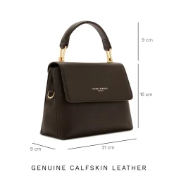 Isabel Bernard Femme Forte Heline bruine leren handtas van kalfsleer Flash Sale