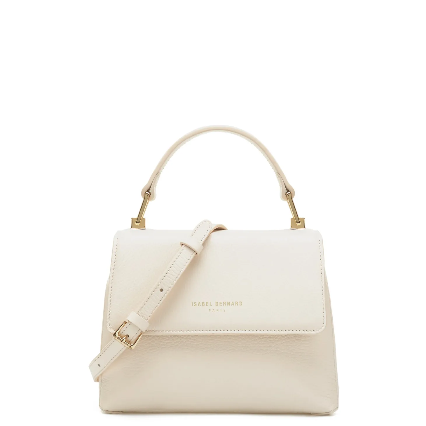 Isabel Bernard Femme Forte Heline crème leren handtas van kalfsleer New