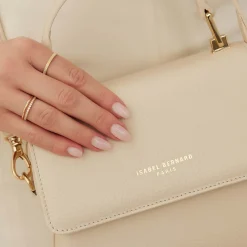 Isabel Bernard Femme Forte Heline crème leren handtas van kalfsleer New