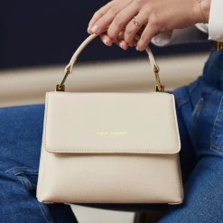 Isabel Bernard Femme Forte Heline crème leren handtas van kalfsleer New