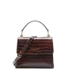 Isabel Bernard Femme Forte Heline croco bruine leren handtas van kalfsleer Fashion