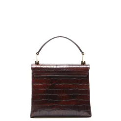 Isabel Bernard Femme Forte Heline croco bruine leren handtas van kalfsleer Fashion